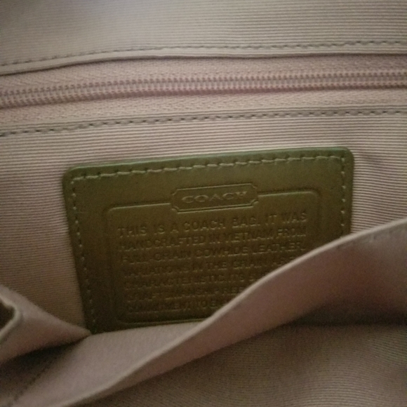 White and brown Coach purse - Picture 3 of 4